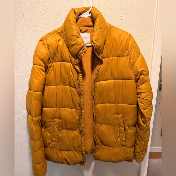 Old Navy Women's Mustard Color Puffer Jacket size M - Picture 2 of 5